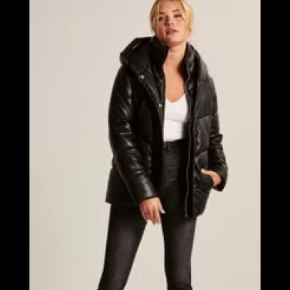 Excellent used Abercrombie Vegan Puffer